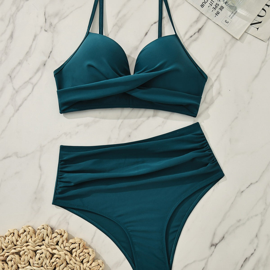Damen Hochgeschnitten Bikini mit Wickel-Oberteil Echo Archiv