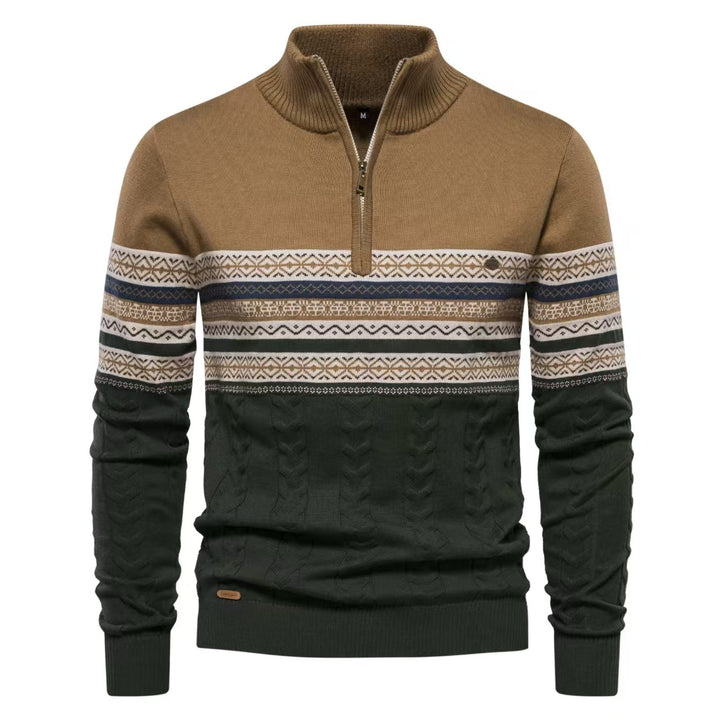 Herren modischer Pullover mit Reißverschluss und strukturiertem Design Echoarchiv