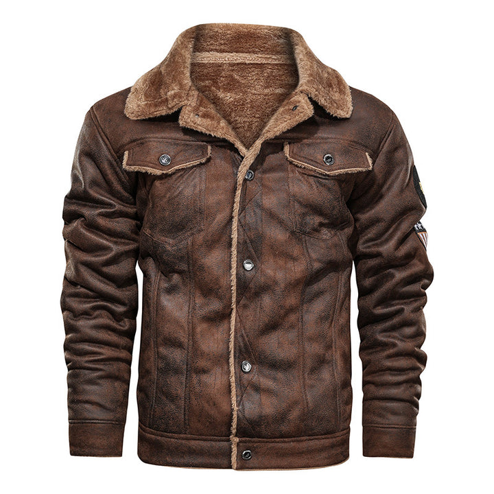 Herren nan gefütterte Lammfelloptik Jeansjacke mit Teddyfutter und Druckknopfleiste Echo Archiv