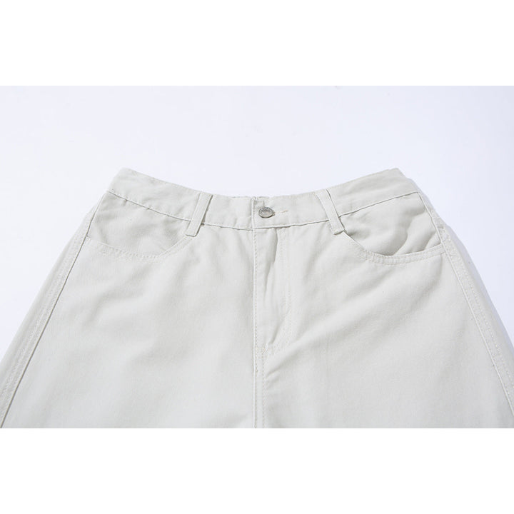 Damen Hochtaillierte Culotte-Hose aus Baumwoll-Twill mit weitem Bein Echoarchiv
