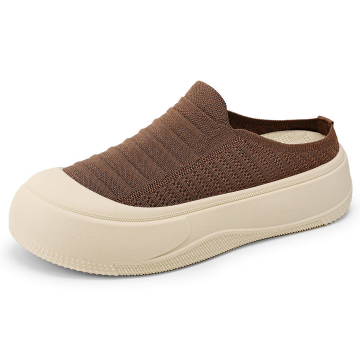 Damen nan gestrickter Slip-On Plateau-Sneaker mit nahtlosem Sockenschaft und robuster Profilsohle Echo Archiv