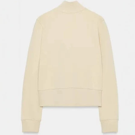 Damen Kurze Sweatjacke aus Feinsweat mit Stehkragen und dekorativer Kordelapplikation Echo Archiv