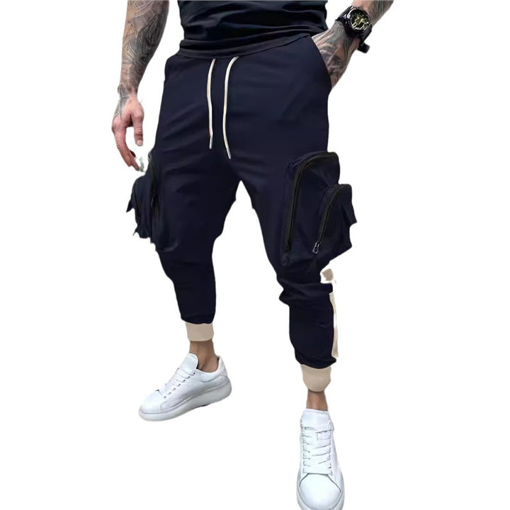 Herren Cargo-Jogginghose mit multifunktionalen Reißverschlusstaschen und elastischem Bund Echoarchiv