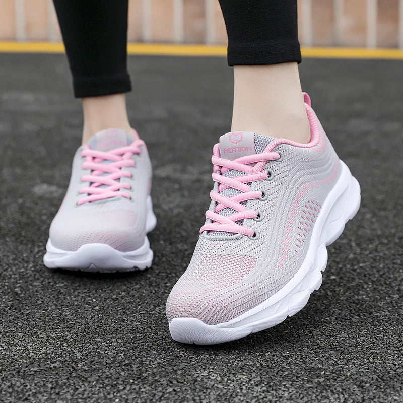 Damen nan ultraleichter Komfort-Gehsneaker für Alltag und Freizeit mit nahtlosem Strickobermaterial, reaktionsfreudiger Luftkissen-Zwischensohle und gepolstertem Fersenkragen Echo Archiv