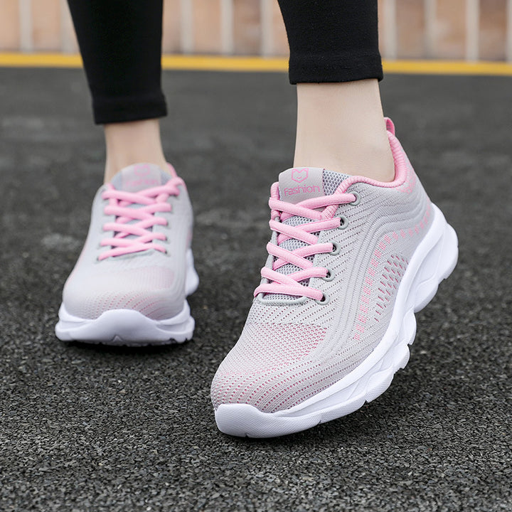 Damen nan ultraleichter Komfort-Gehsneaker für Alltag und Freizeit mit nahtlosem Strickobermaterial, reaktionsfreudiger Luftkissen-Zwischensohle und gepolstertem Fersenkragen Echo Archiv