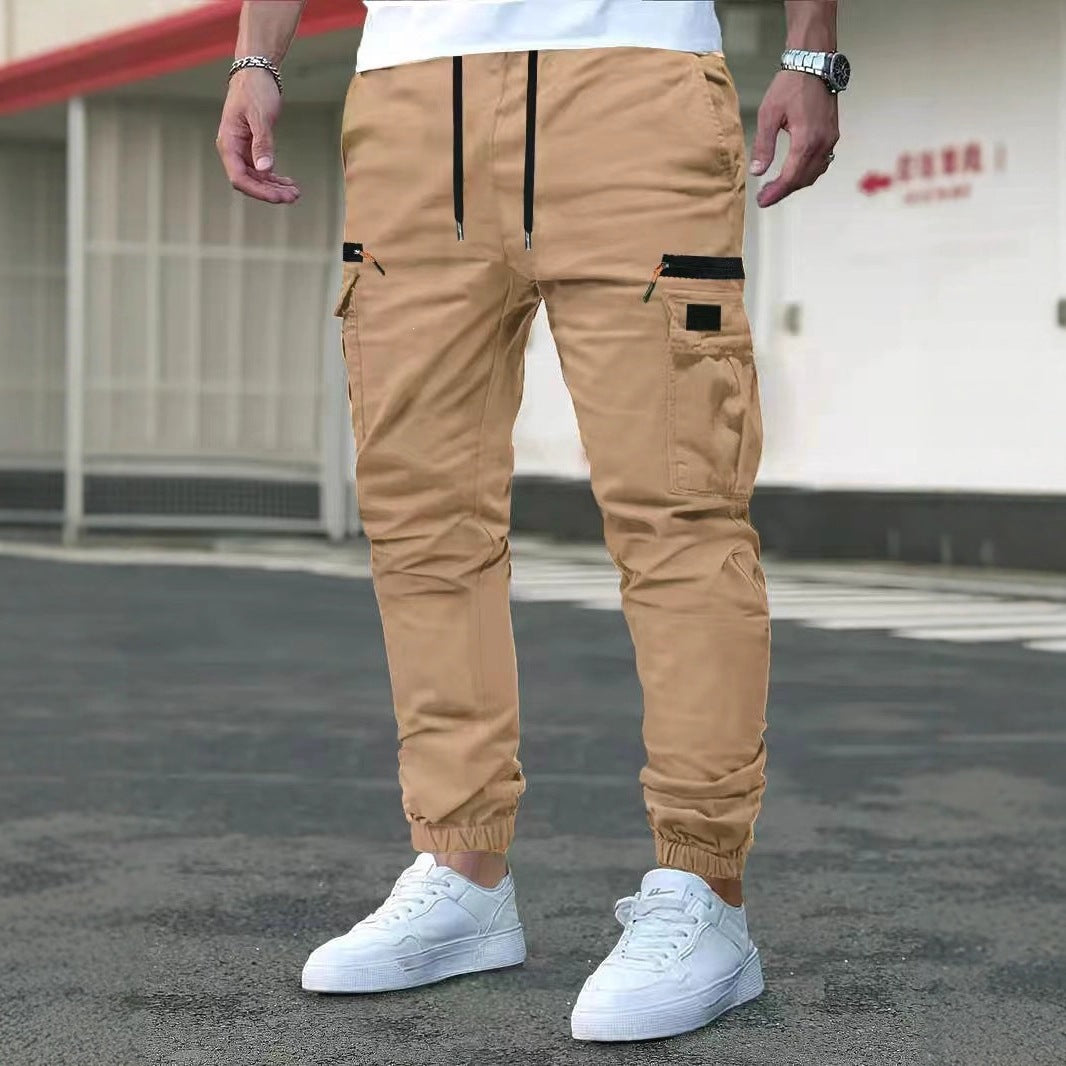 Herren Cargo-Jogginghose mit multifunktionalen Reißverschluss- und Klappentaschen, elastischem Bund & Bündchen Echo Archiv