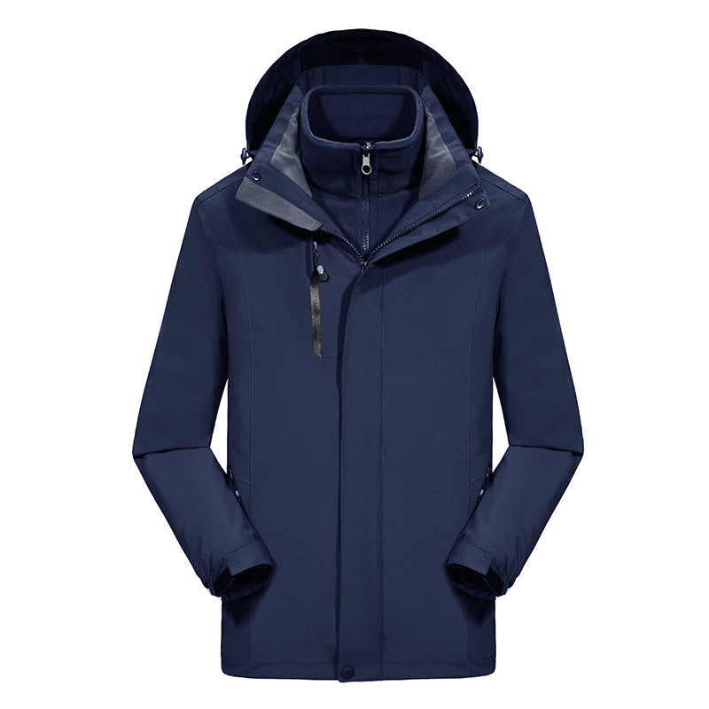 Herren Softshell-Parka mit herausnehmbarer Fleece-Innenjacke und verstellbarer Kapuze Echo Archiv