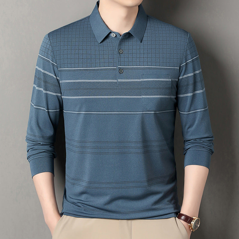 Herren komfortables Poloshirt mit strukturiertem Design und eleganten Details Echoarchiv