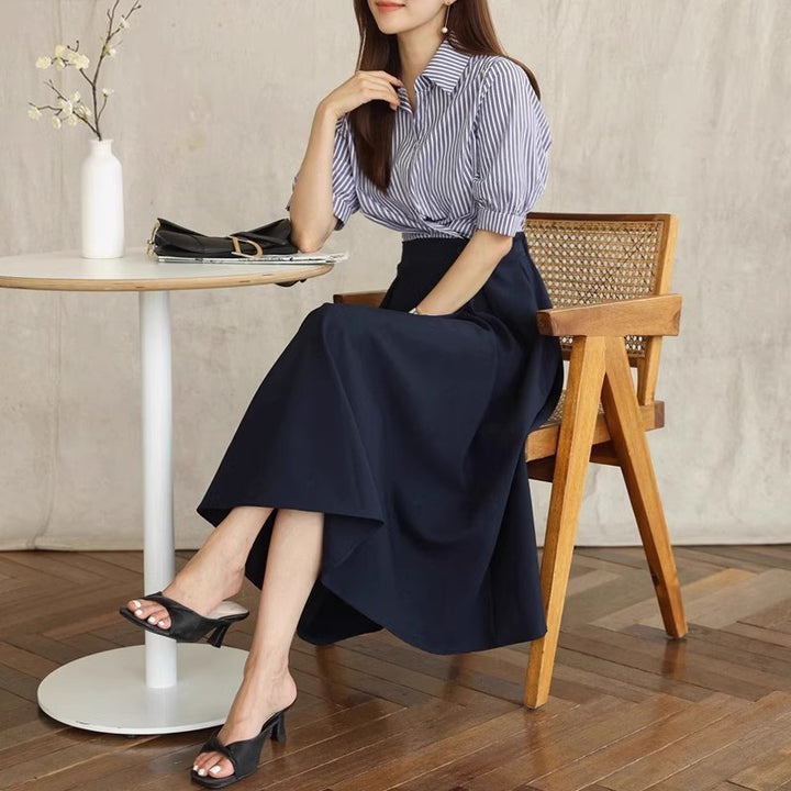 Damen Eleganter A-Linien Midi-Rock Echoarchiv