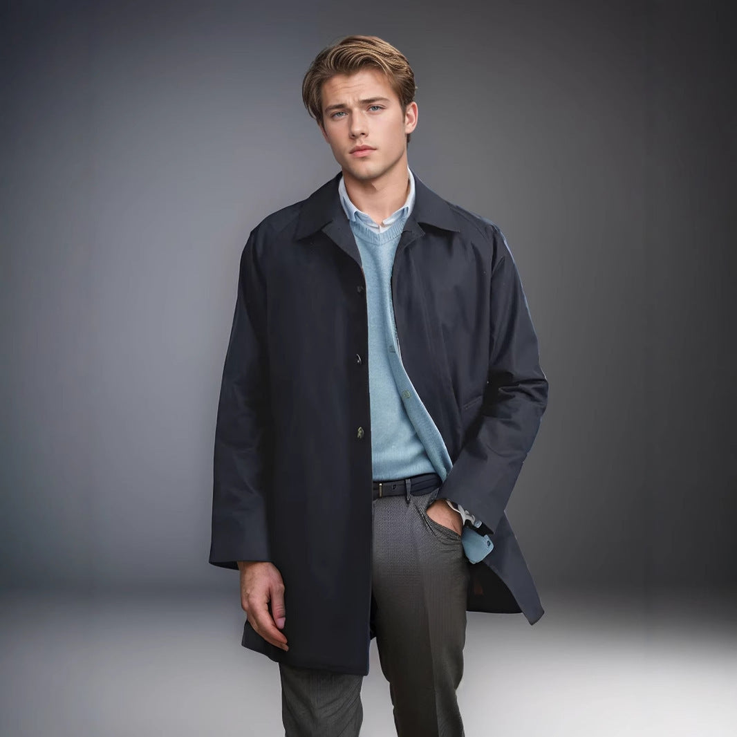 Herren modische Übergangsjacke mit praktischem Kragen und schlankem Schnitt Echoarchiv