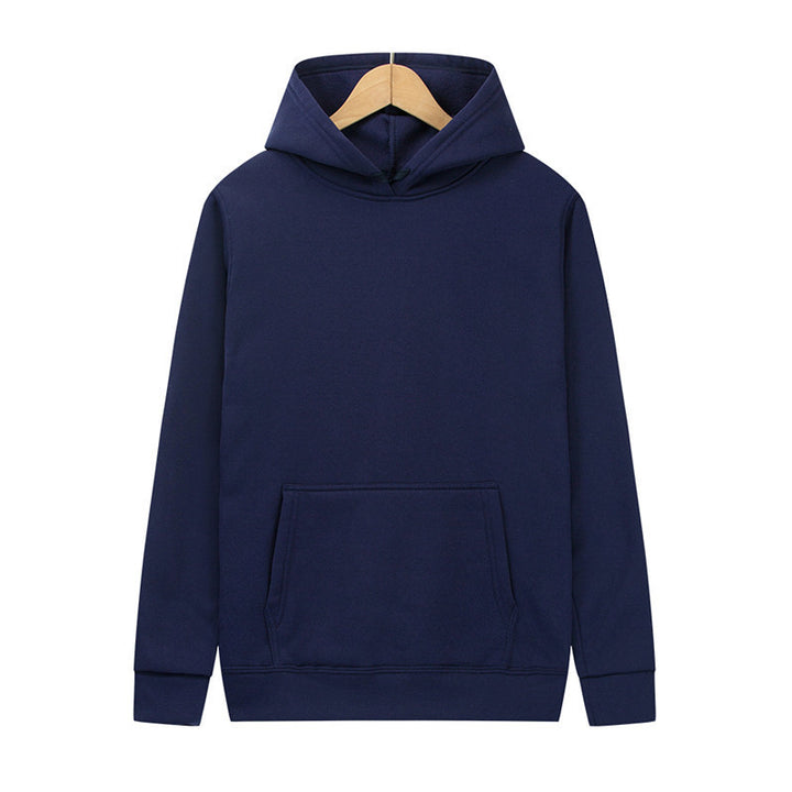 Unisex minimalistischer Kapuzenpullover ohne Reißverschluss mit innen angerautem French-Terry und integrierter Kängurutasche Echo Archiv