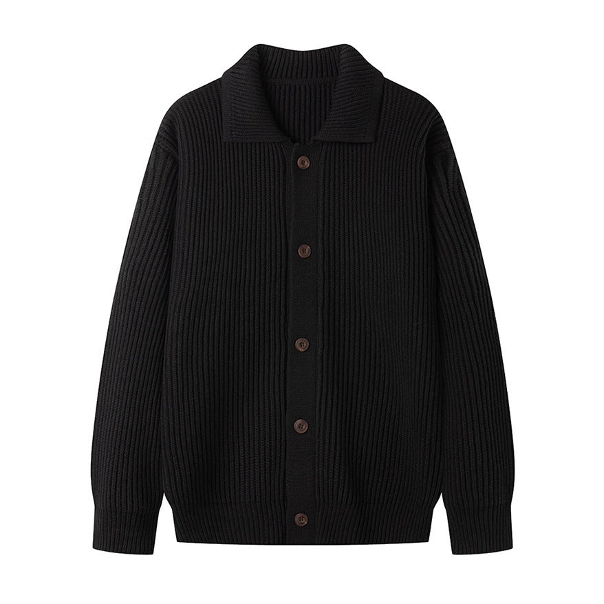 Herren Strickjacke mit sportlichem Design und modischem Schalkragen Echoarchiv