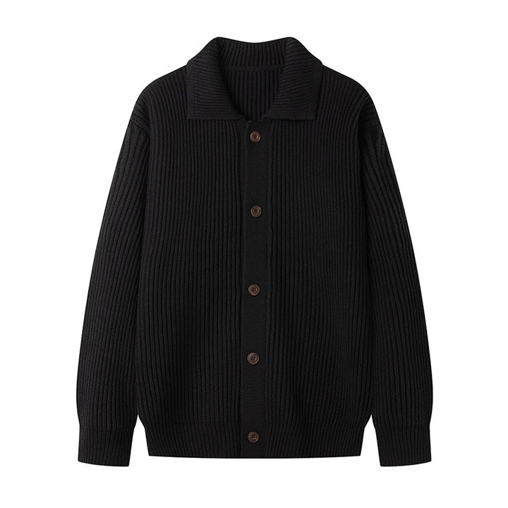 Herren Strickjacke mit sportlichem Design und modischem Schalkragen Echoarchiv