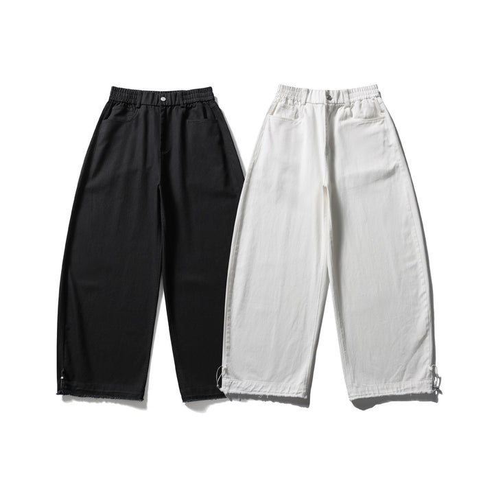 Damen Culotte-Hose im weiten Schnitt mit elastischem Bund und Kordelzug Echoarchiv