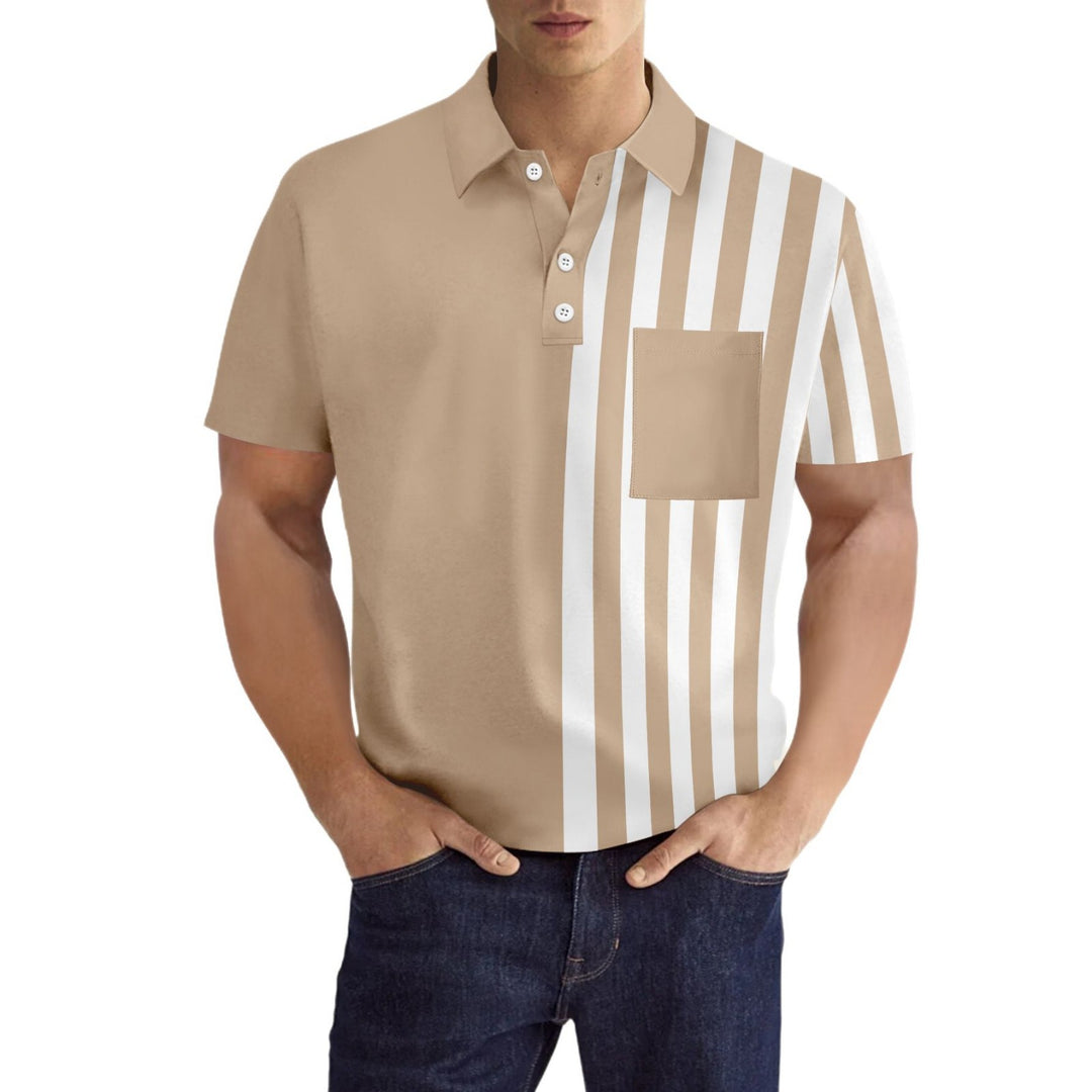 Herren Casual Poloshirt mit Farbverlauf und Brusttasche Echoarchiv