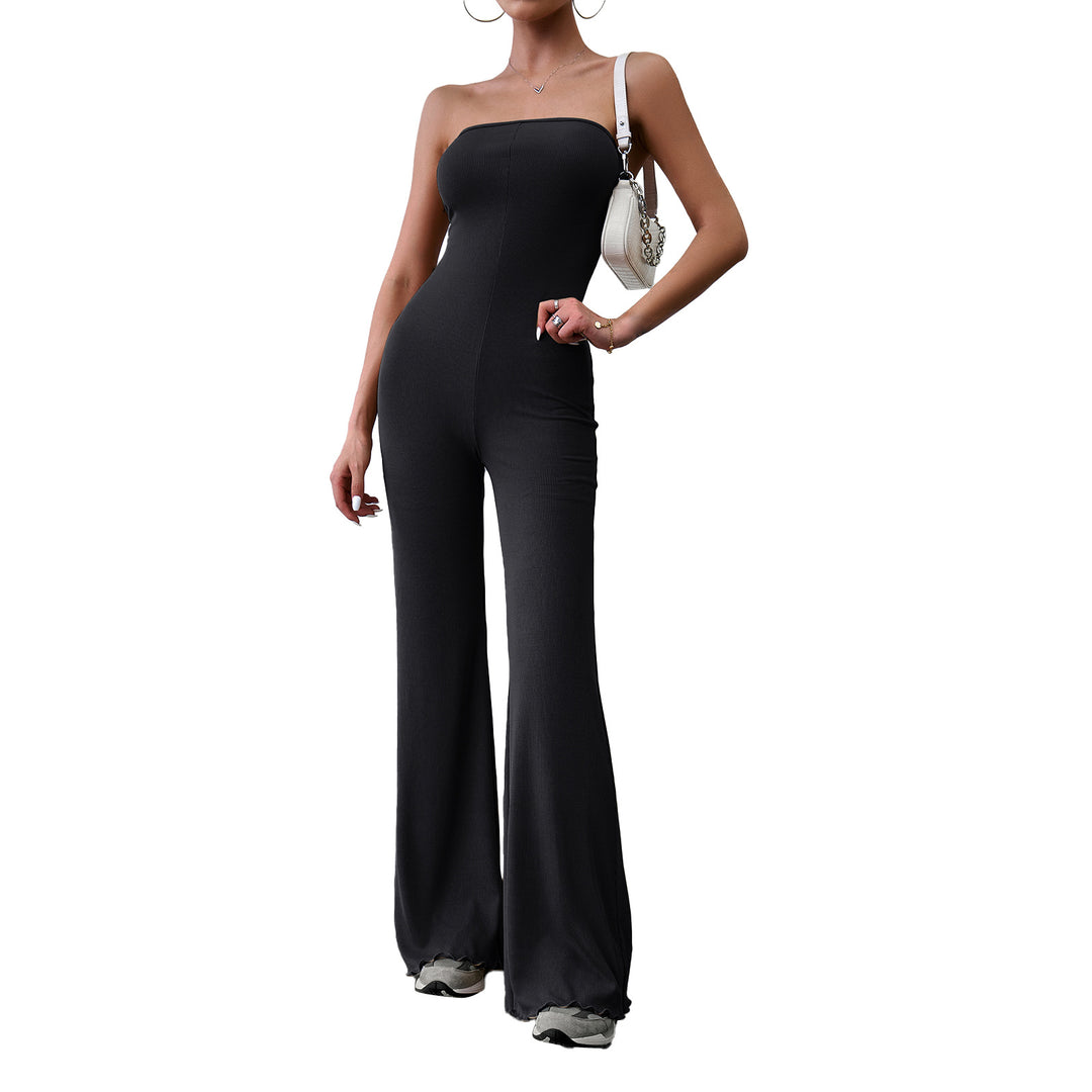 Damen Schmal geschnittenes Jumpsuit mit weitem Bein Echo Archiv