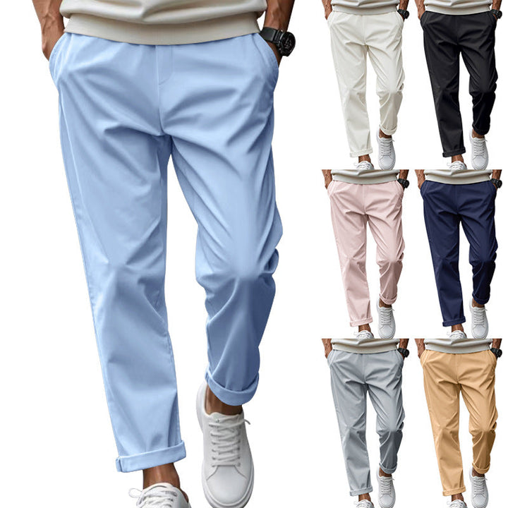 Herren elegante Chino-Hose mit bequemem Bund und modischem Schnitt Echoarchiv