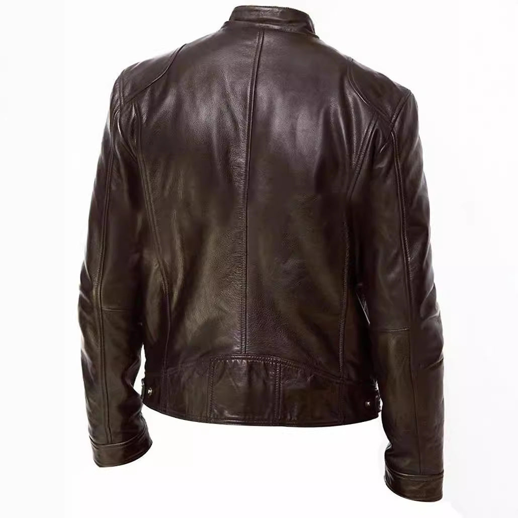Herren Modische Biker-Lederjacke Echo Archiv