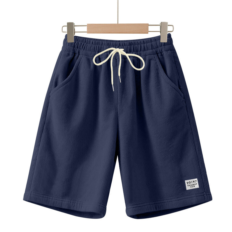 Herren nan knielange Lounge-Shorts im Rippenstrukturjersey mit elastischem Kordelzugbund und aufgesetzten Eingrifftaschen Echo Archiv