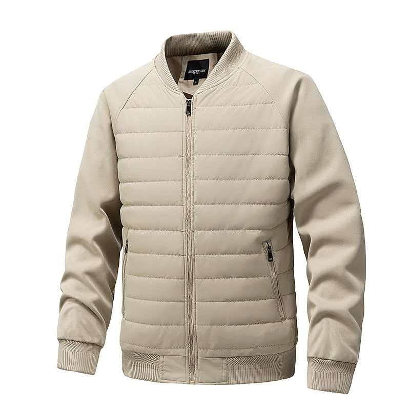 Herren Gepolsterte Stepp-Bomberjacke mit Raglanärmeln, Rippbündchen & Reißverschluss Echoarchiv