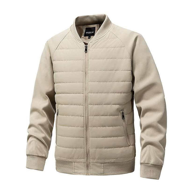 Herren Gepolsterte Stepp-Bomberjacke mit Raglanärmeln, Rippbündchen & Reißverschluss Echoarchiv