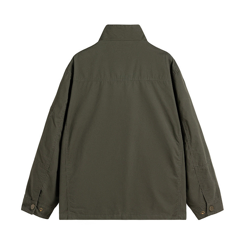 Herren leichte Utility-Feldjacke mit Stehkragen und Mehrfachtaschen Echo Archiv