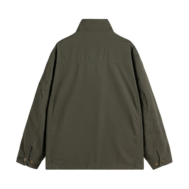 Herren leichte Utility-Feldjacke mit Stehkragen und Mehrfachtaschen Echo Archiv