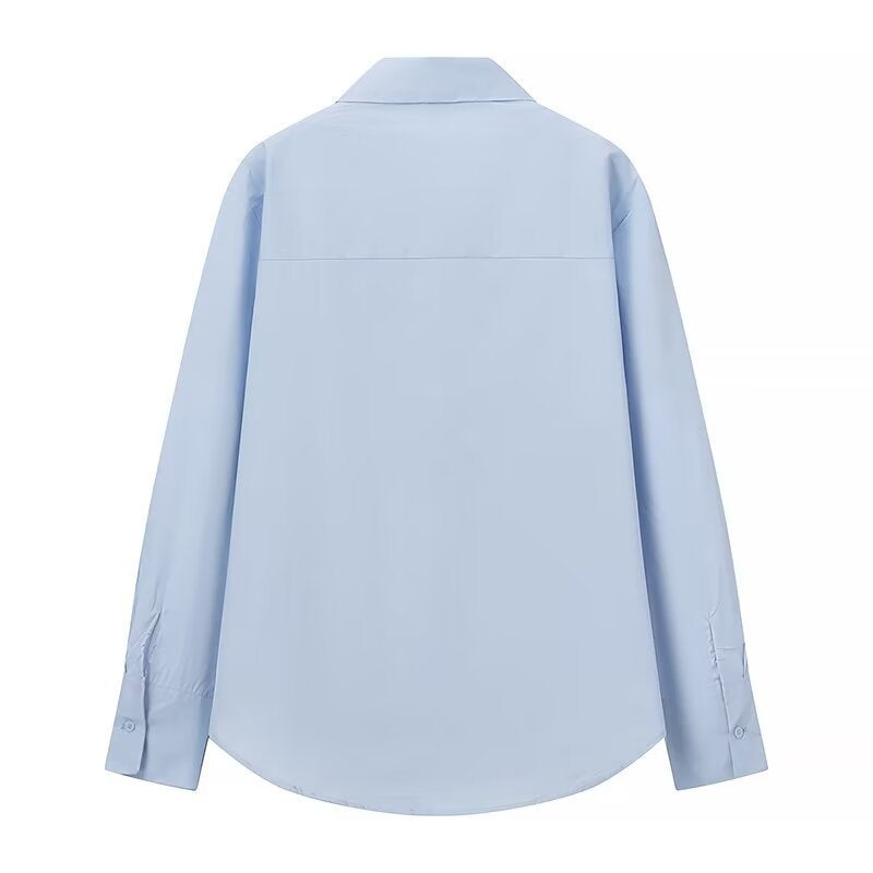 Damen Rüschen-Hemdbluse mit Kentkragen und lockerer Passform Echo Archiv