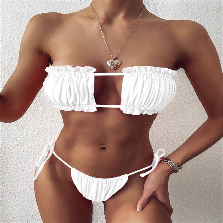 Damen Bandeau-Bikini mit voluminösen Rüschendetails Echo Archiv