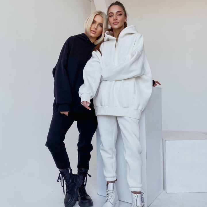 Damen nan oversized Kapuzen-Loungewear-Set mit extragroßer Kapuze und taillierter Jogginghose Echo Archiv