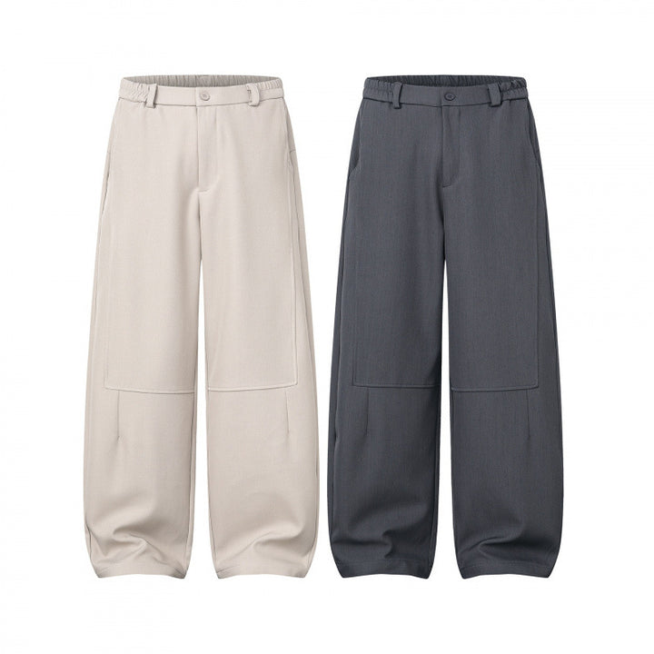 Damen Weite Culotte-Hose mit Kniepatches, elastischem Rückbund und aufgesetzten Taschen Echo Archiv