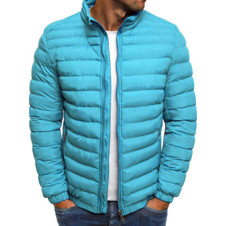 Herren leichte Steppjacke mit hohem Kragen und praktischen Taschen Echoarchiv