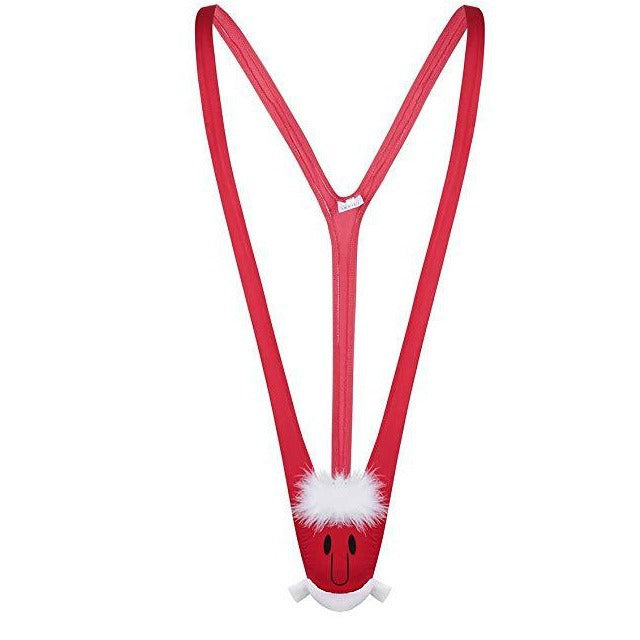 Männer Novelty Plüsch Rentier Tanga mit Geweih-Tasche