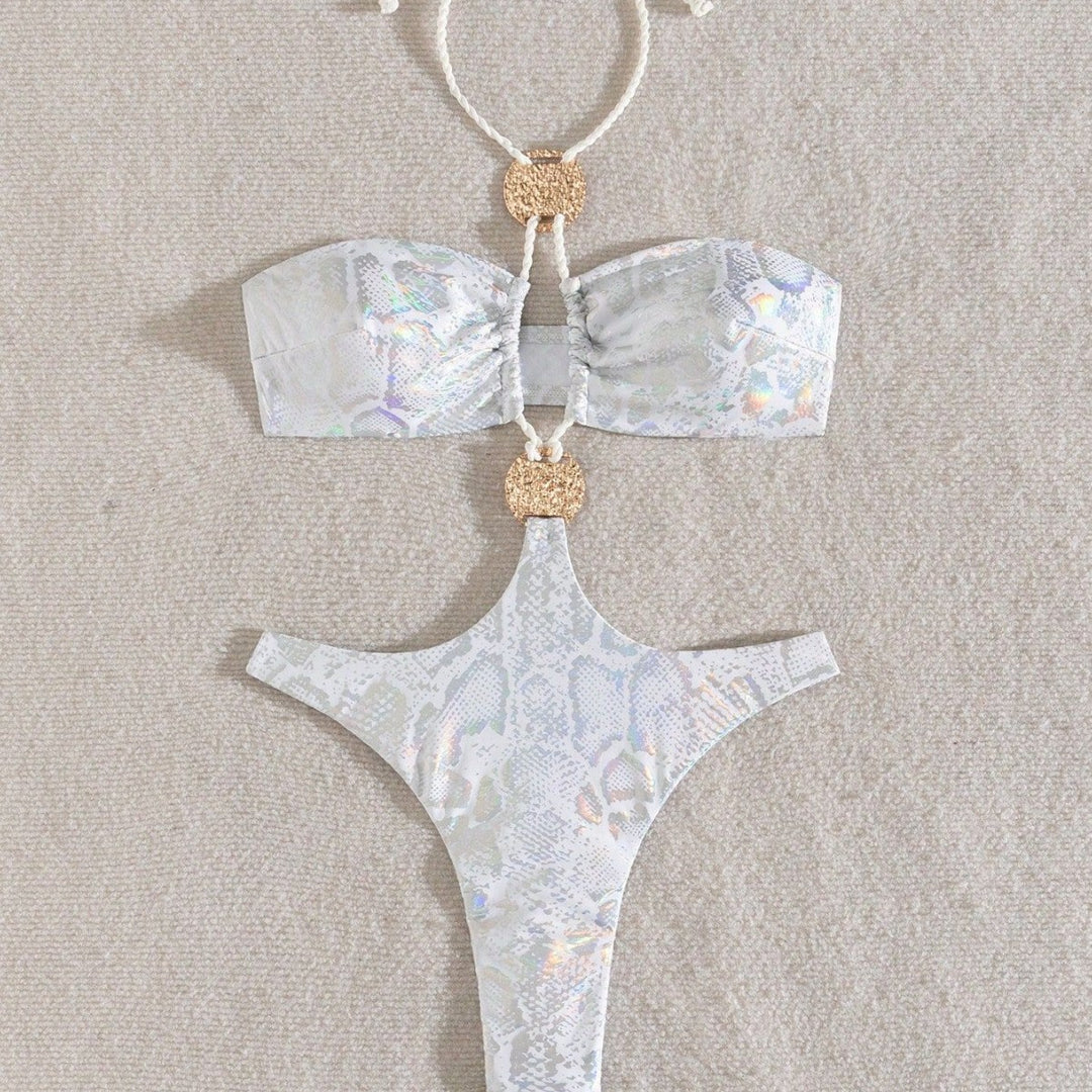 Damen Luxuriösen Bikini mit modernem Cut-Out Echo Archiv