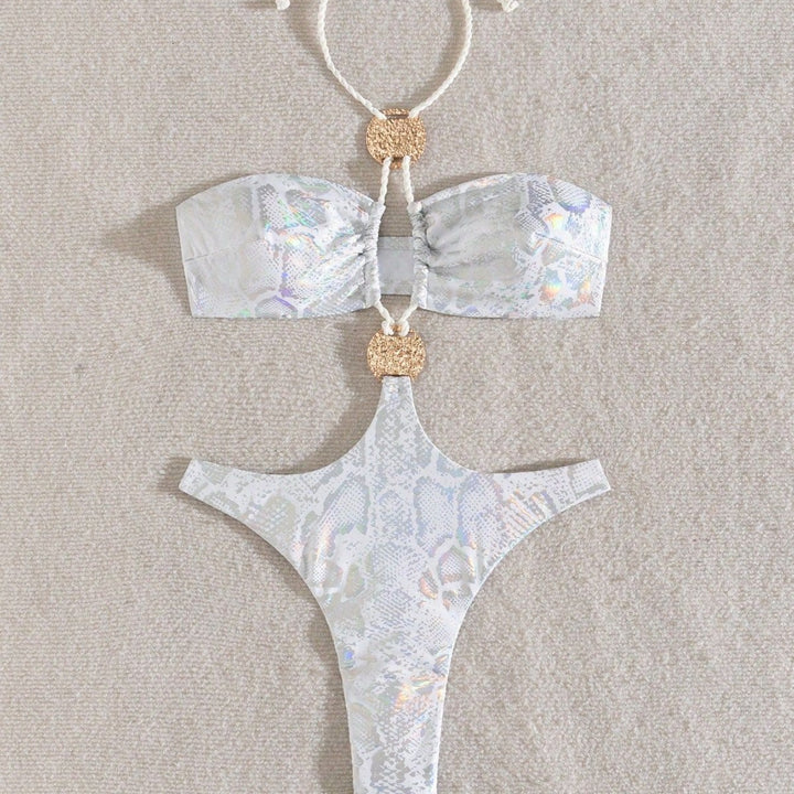 Damen Luxuriösen Bikini mit modernem Cut-Out Echo Archiv