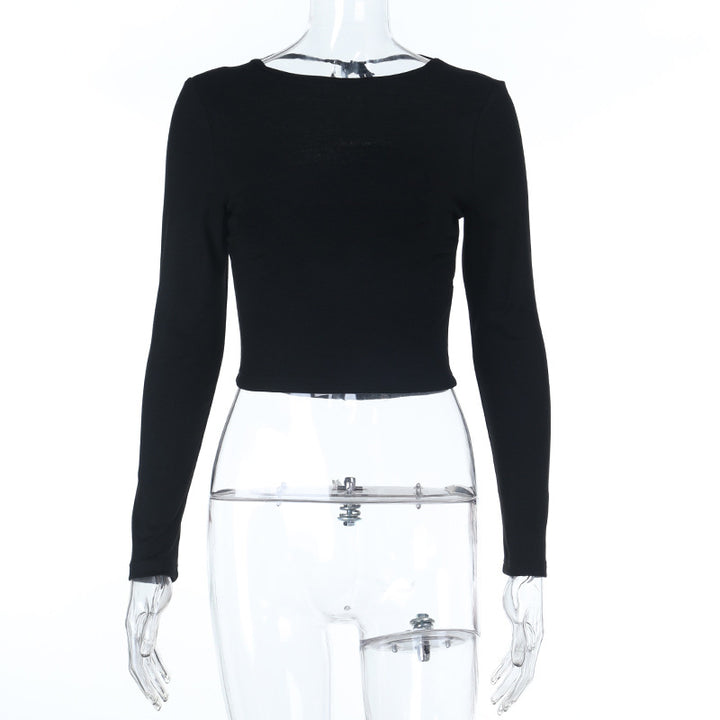 Damen elegantes Crop-Top mit asymmetrischer Raffung Echo Archiv