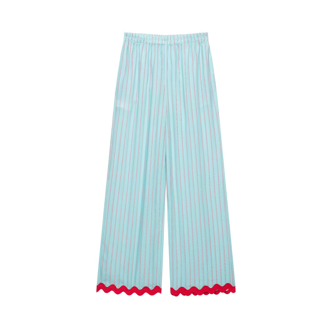 Damen weite Pyjamahose mit elastischem Bund und gewelltem Saum Echo Archiv