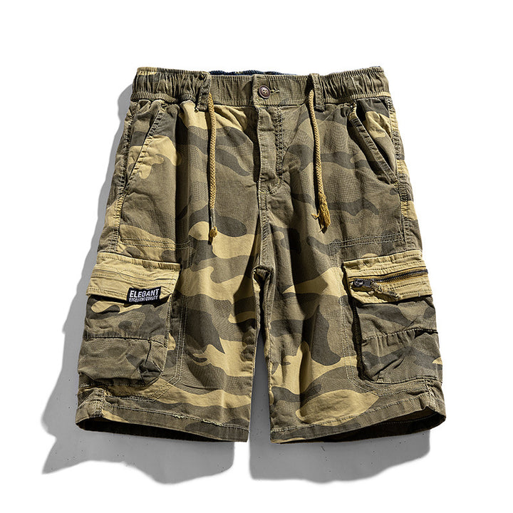 Herren Camouflage-Cargo-Shorts mit elastischem Tunnelzugbund und Multifachtaschen Echo Archiv