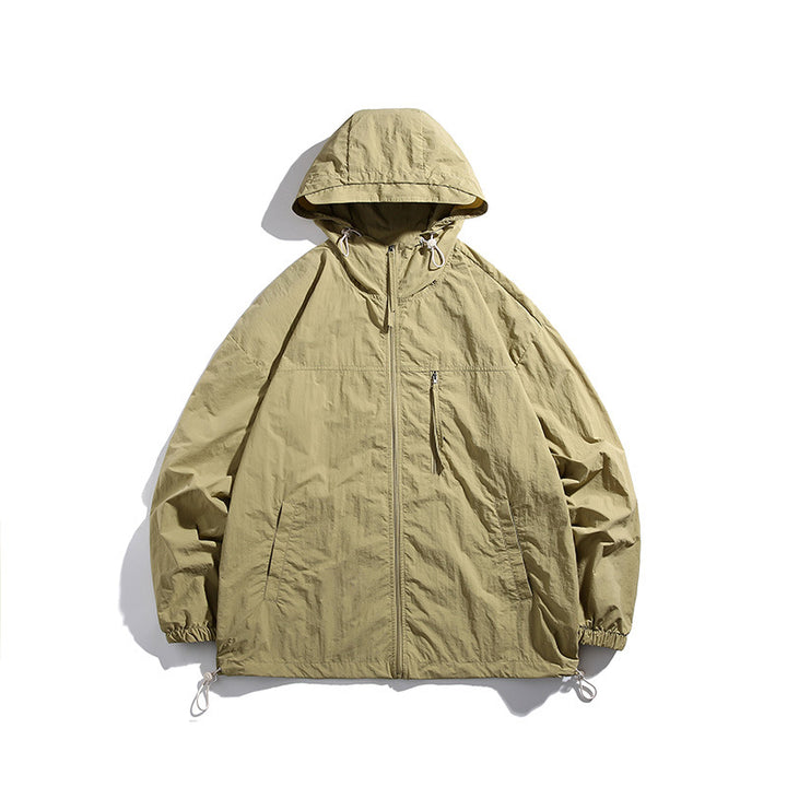 Herren Funktionsjacke mit verstellbarem Kapuzenschutz und atmungsaktiven Einsätzen Echoarchiv