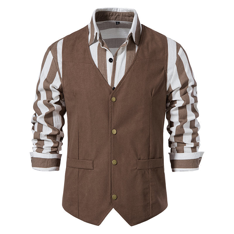 Herren Elegante Weste mit modernen Akzenten und strukturiertem Design Echoarchiv
