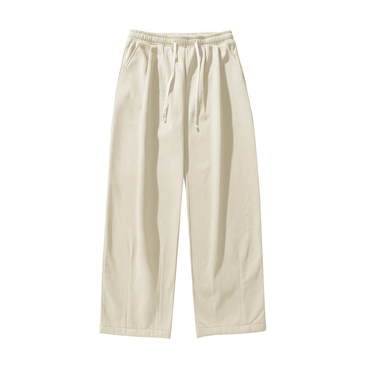 Damen Weite Baumwoll-Mix-Hose mit elastischem Bund, Tunnelzug und geradem Bein Echo Archiv
