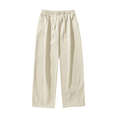 Damen Weite Baumwoll-Mix-Hose mit elastischem Bund, Tunnelzug und geradem Bein Echo Archiv