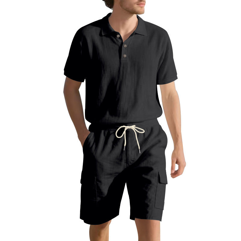 Herren Polohemd und Cargo-Shorts Set Echoarchiv