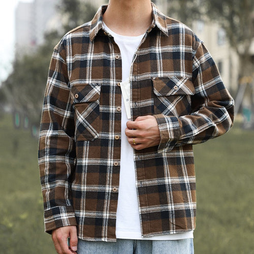 Herren Karo-Hemdjacke mit zwei Brusttaschen Echo Archiv