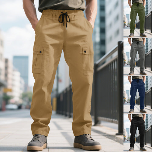 Herren nan urbane utilitarische Cargohose mit elastischem Komfortbund, Tunnelzug und verschließbaren Klappentaschen Echo Archiv