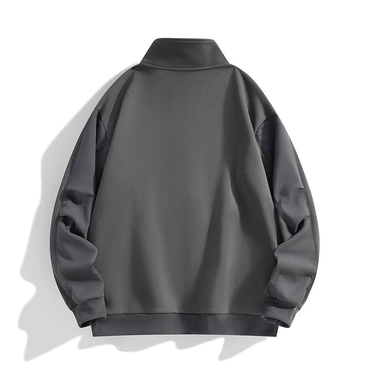 Herren Boxy-Performance-Zipjacke mit hohem Stehkragen, Paneelnähten & windabweisender Struktur Echoarchiv