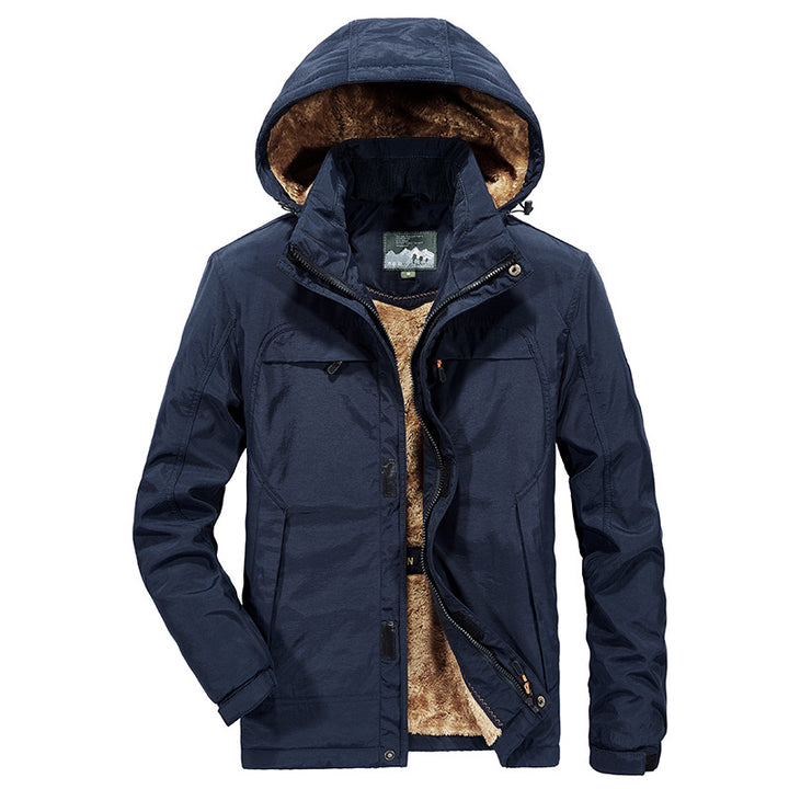 Herren Warme Gefütterte Winterjacke mit Kapuze und Teddyfutter – Marzano