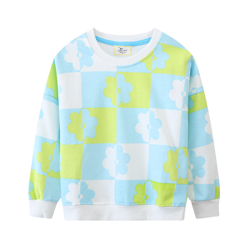Mädchen Sweatshirt mit buntem Blumenmuster Echo Archiv