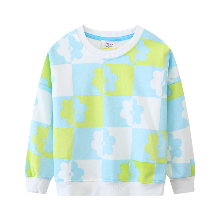 Mädchen Sweatshirt mit buntem Blumenmuster Echo Archiv