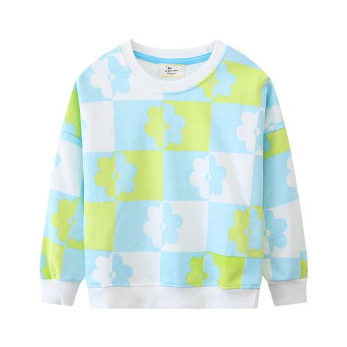 Mädchen Sweatshirt mit buntem Blumenmuster Echo Archiv
